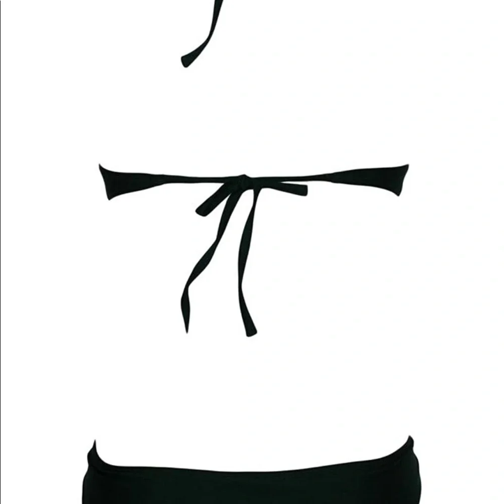 HOTAPEI Swim Black Bikini with Cutouts
